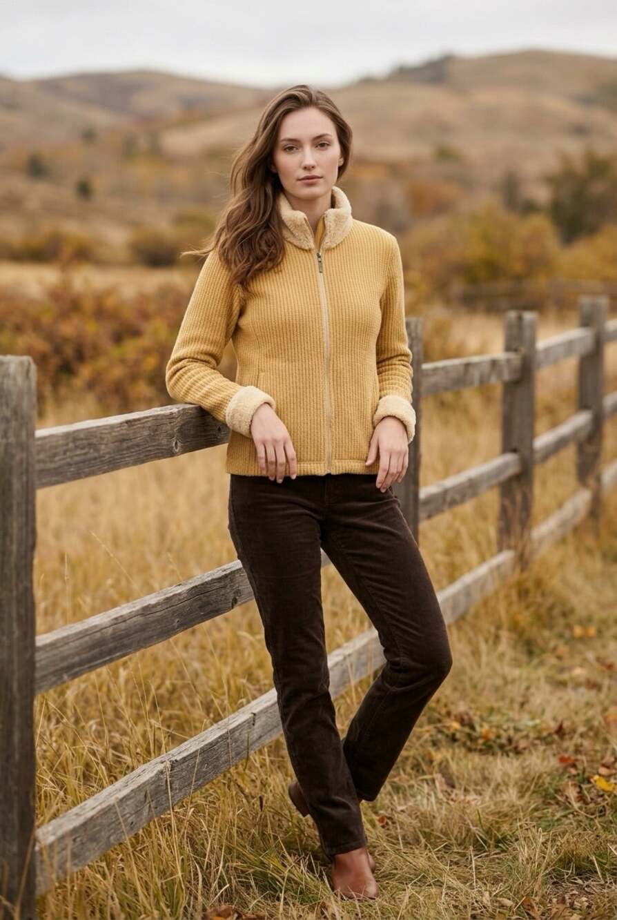 Patagonia Synchilla Windzone Full Zip Soft Women's S Yellow Fleece Pocket Jacket